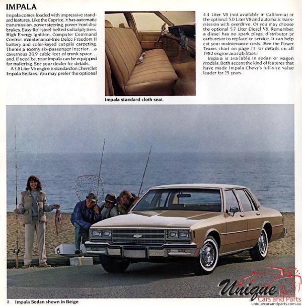 1982 Chevrolet Caprice Impala Brochure Page 1